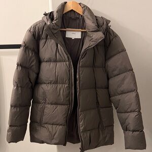 Arne olive down puffer coat